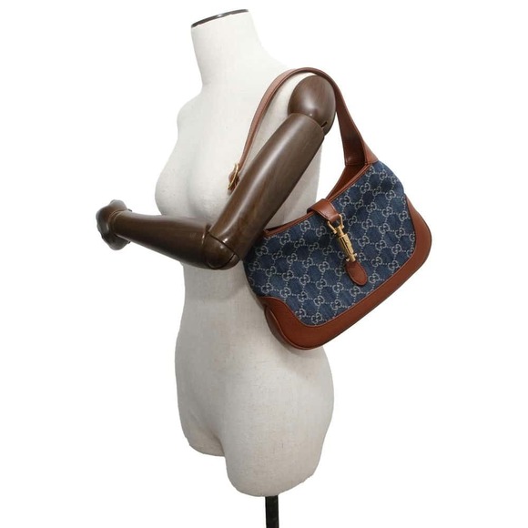 Gucci Jackie GG Denim Shoulder Bag Handbag - Picture 5 of 11